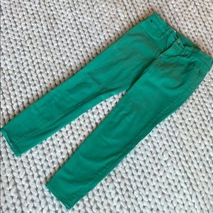 Spring green jeans
